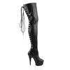 Pleaser - DELIGHT3063 Plattform Overknee Stiefel - Schwarz Product image